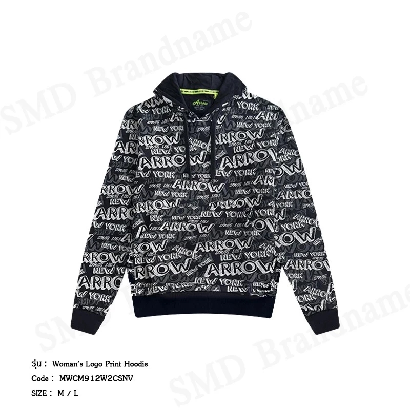 Arrow เสื้อสเวตเตอร์ผู้หญิง รุ่น Woman's Logo Print Hoodie Code: MWCM912W2CSNV