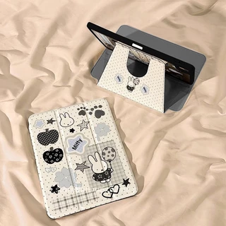 🔥พร้อมส่ง🔥เคสiPadหมุน 360°Gen11 Air8 11/13 Gen12 ที่ใส่ปากกา Miffy เคส iPad Air6 Gen10 Air7 Pro11/13