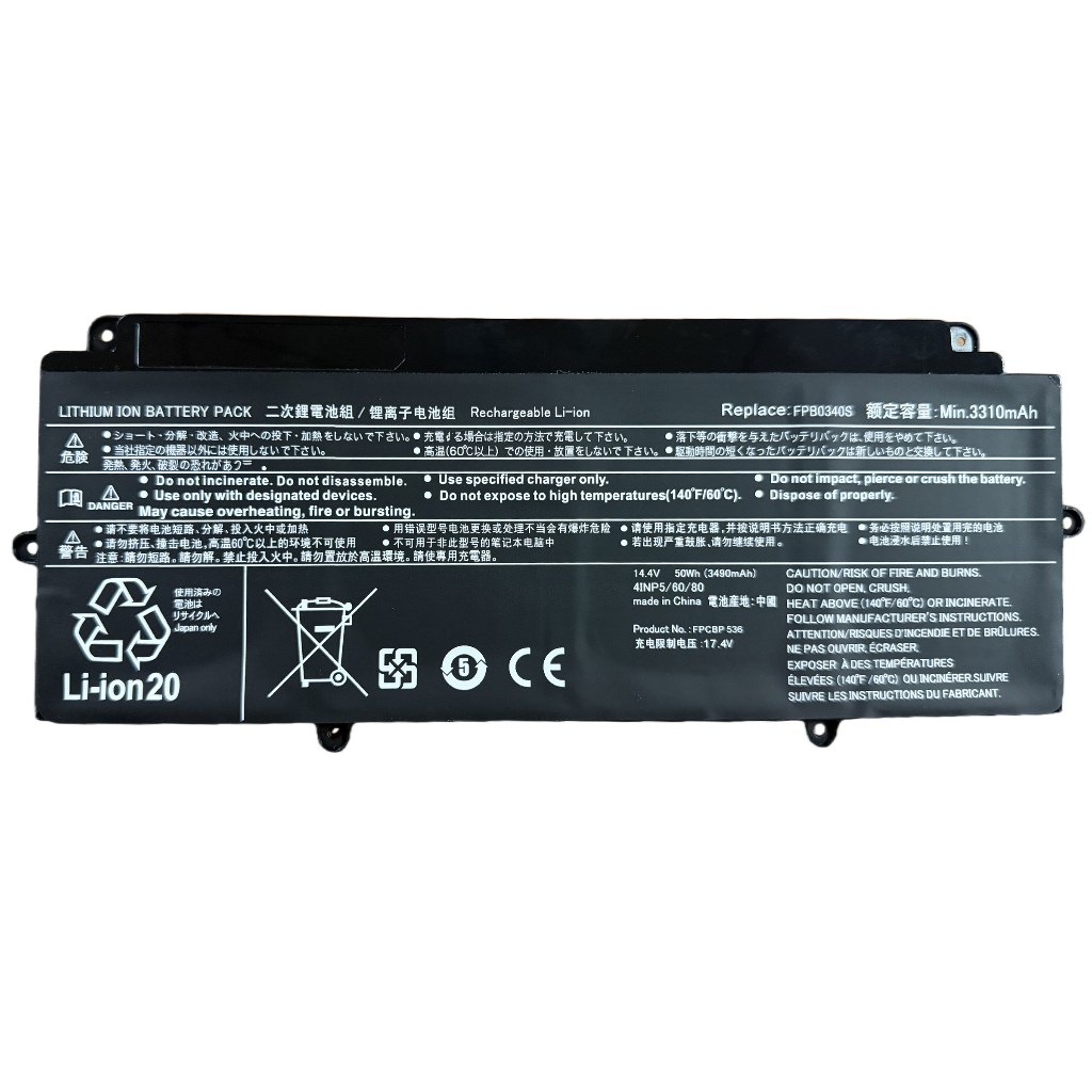 OTODA Fpcbp536 Fpb0340s 3490Mah 50Wh 14.4V Laptop Battery For Fujitsu Lifebook U937 U938 U939 U939x