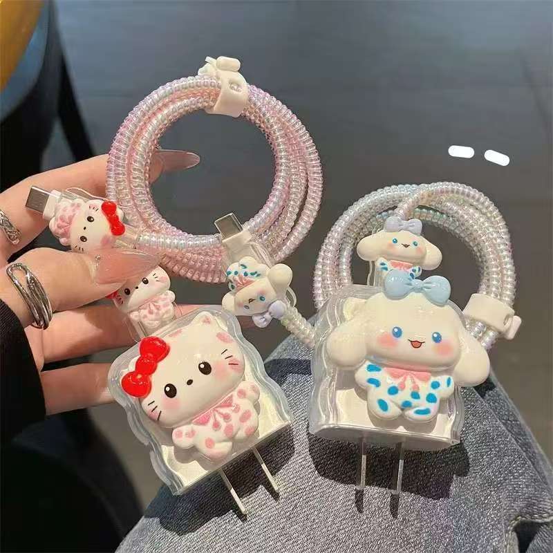 เคสหัวชารจ์ ที่กันสายหัก ตัวถนอมสายชารจ์ ขนาด18w 20w ชุด5ชิ้น สินค้าพร้อมส่งจากไทย