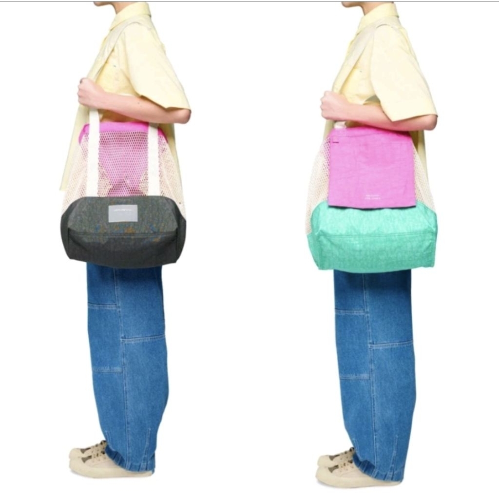 Used กระเป๋าจากแบรนด์ Beyond The Vines รุ่น The Carnival Bag ซึ่งเป็นกระเป๋าถือใบใหญ่ สี Ivory Colou