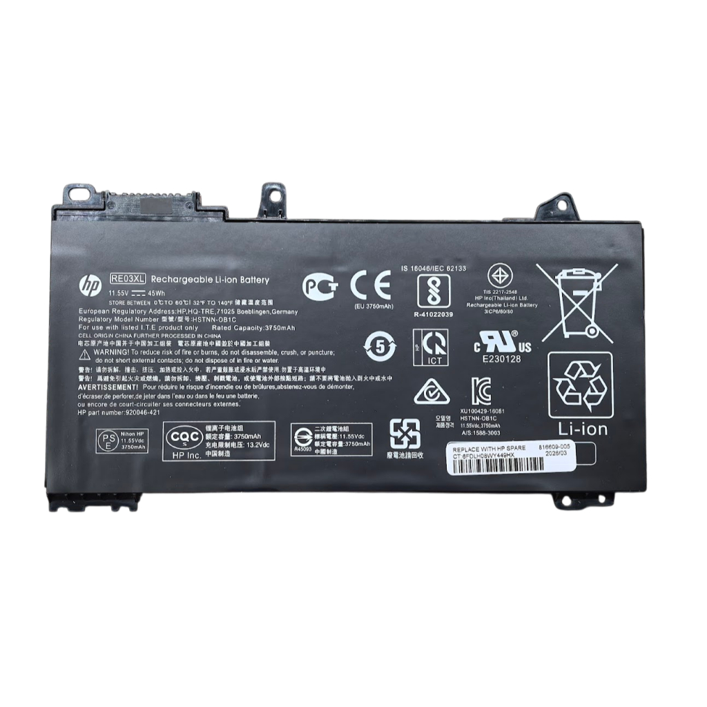 B131 แบตเตอรี่ โน๊ตบุ๊ค HP RE03XL ProBook 430 440 445 450 455R 455 G6 G7