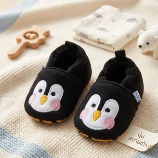 Babyonline(X072)2E1-2 ( ส่งด่วน1วัน) รองเท้าวัยเด็กหัดเดินลายสัตว์น่ารัก ผ้านิ่ม พื้นนุ่ม มีกันลื่น