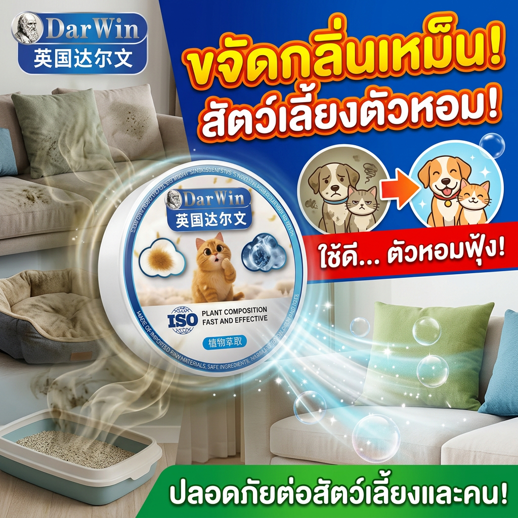 🐱วางแค่หนึ่งแผ่น กลิ่นเหม็นหายทั้งปี🐱กำจัดกลิ่นสัตว์เลี้ยง  กำจัดกลิ่นฉี่แมว กำจัดกลิ่นทรายแมว ดับกลิ่นอึดอัดสัตว์เลี้ยง