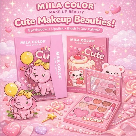 พาเลทแต่งตากระเป๋า อายแชโดว์​ MILA COLOR​ Eyeshadow บ​ลัช​ออน​ ลิปสติก​ คิ้ว​ฝุ่น​ ไฮไลท์