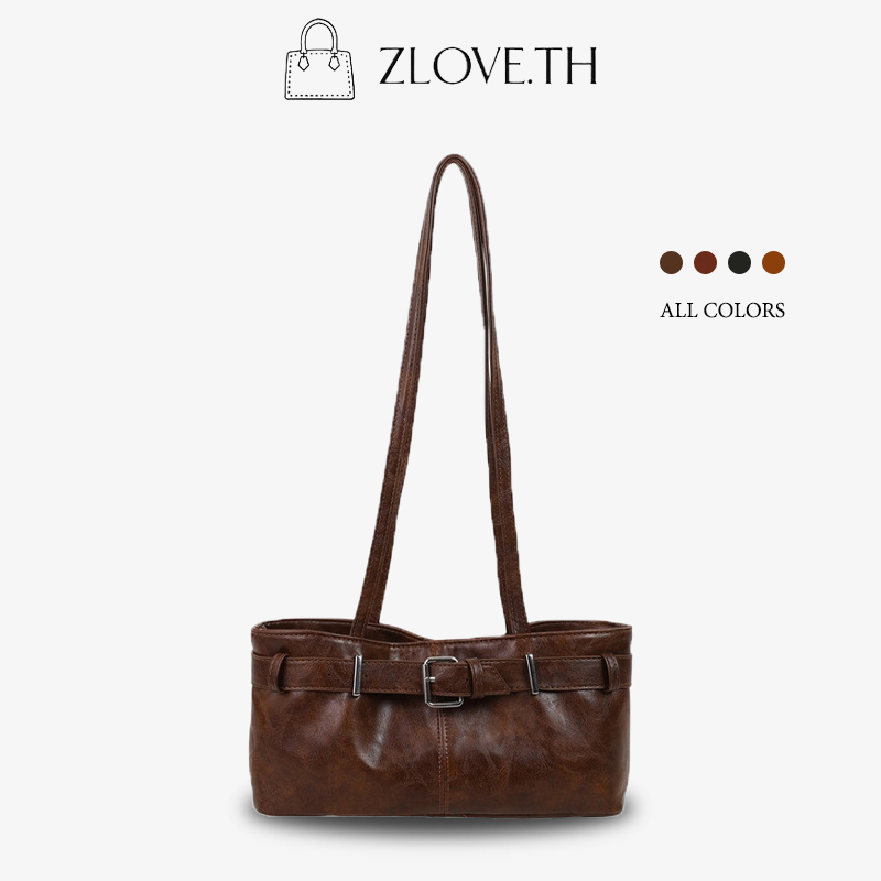 ZLOVE กระเป๋าสะพายสุภาพสตรี สไตล์ใหม่ แฟชั่นเกาหลี วินเทจเรียบง่าย ความจุขนาดใหญ่ กระเป๋าสะพายเดี่ยว