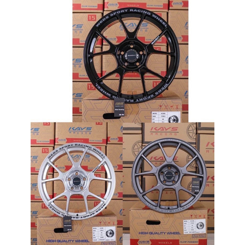 ล้อแม็กซ์KC005 ขอบ17 กว้าง8.5 ET40 5รู/100 (งานKAYS)