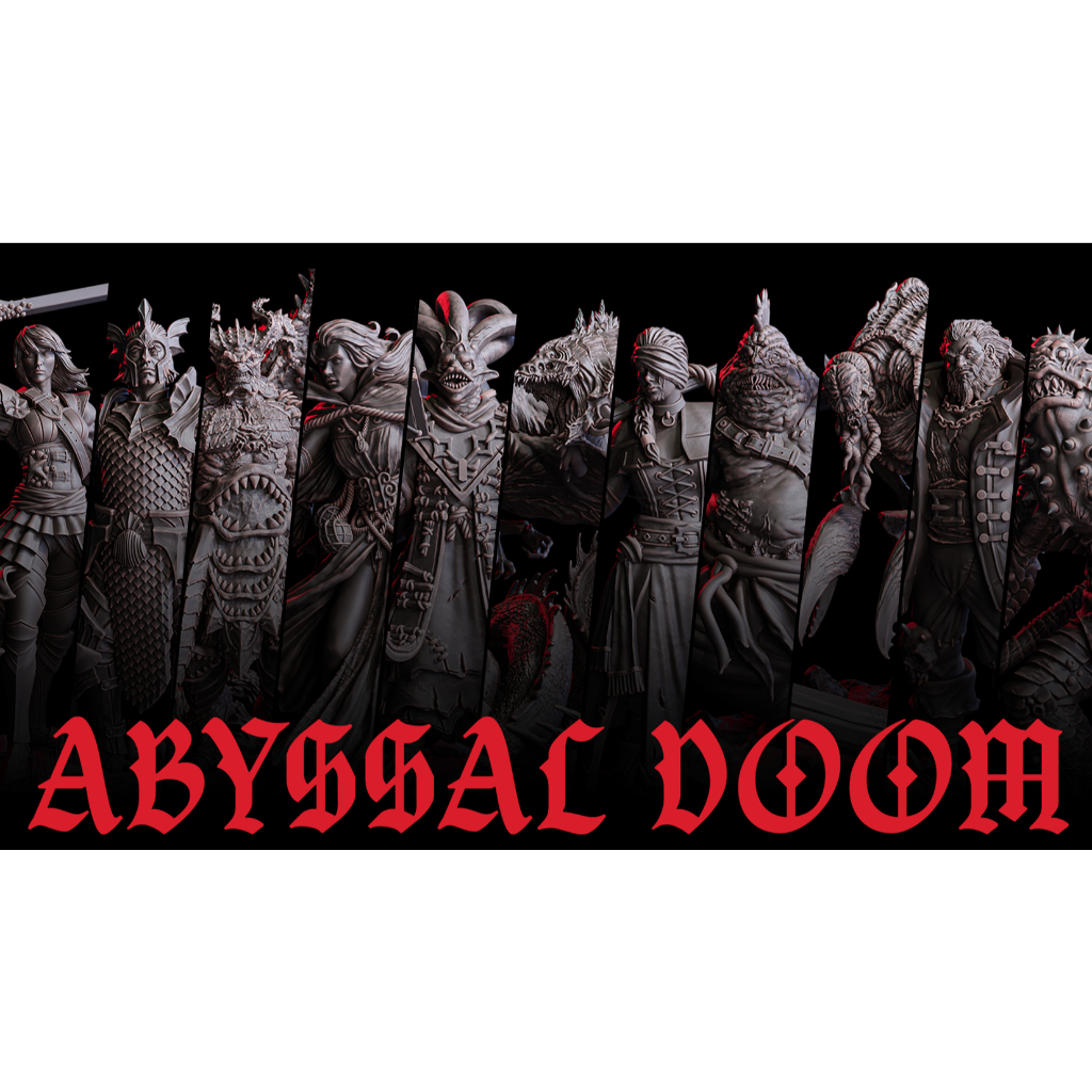 Flesh Of Gods Abyssal Doom 1/2 งาน Resin D&D DnD Miniature Model สำหรับ Tabletop ตั้งโชว์