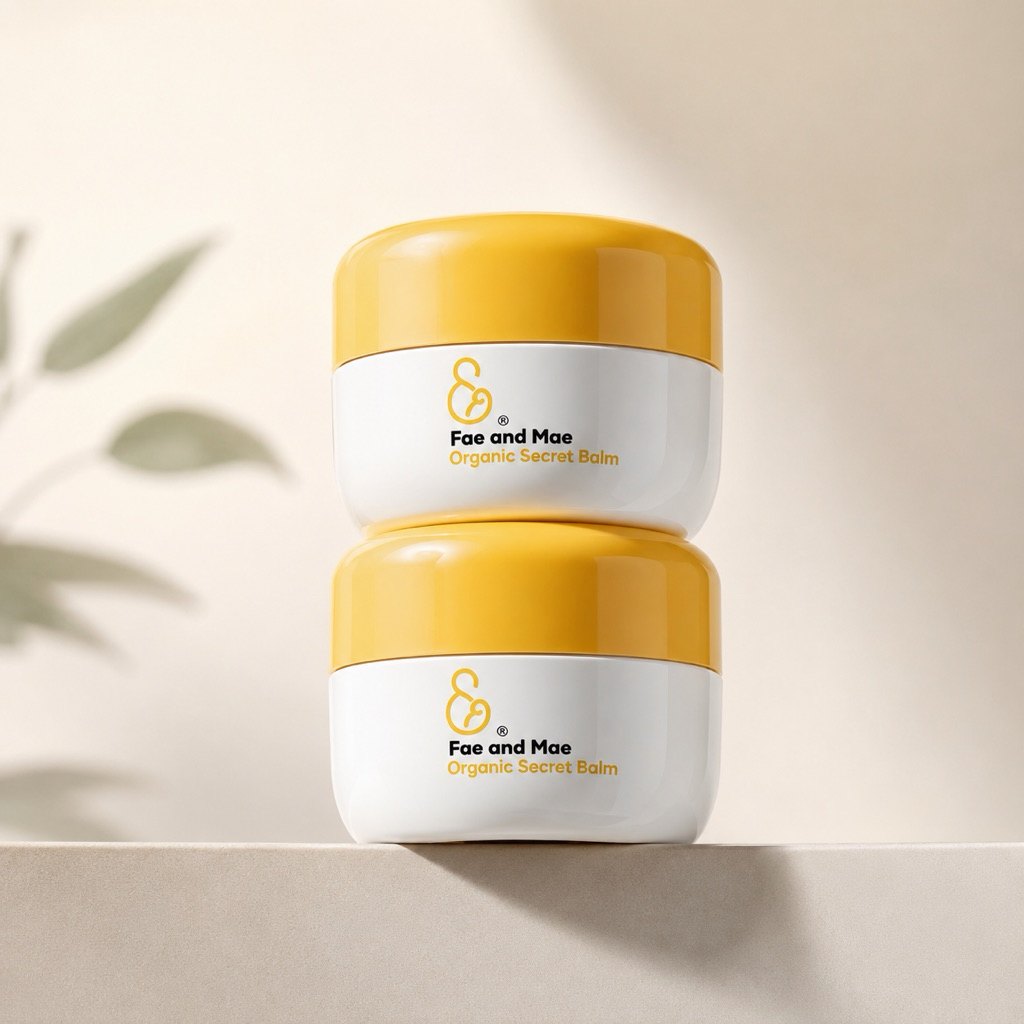 บาล์ม 2 กระปุกใหญ่  Fae & Mae Organic Secret Balm เฟ แอนด์ เม ออร์แกนิก ซีเคร็ท บาล์ม ปริมาน 25g x2 กระปุก ( Bxl 2 )