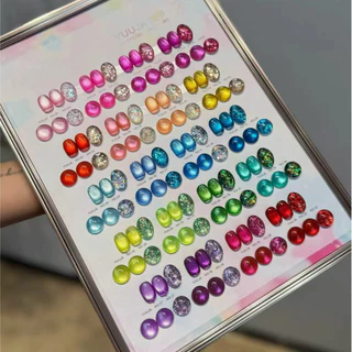 มี 3 รุ่น YUUJA 32 สี ชมพูสีเจลแคทอายเนื้อซาติน สีเจลกลิซเตอร์ แถมชาร์ทสี（ปลอดสาร TPO /HEMA /TMPTA )