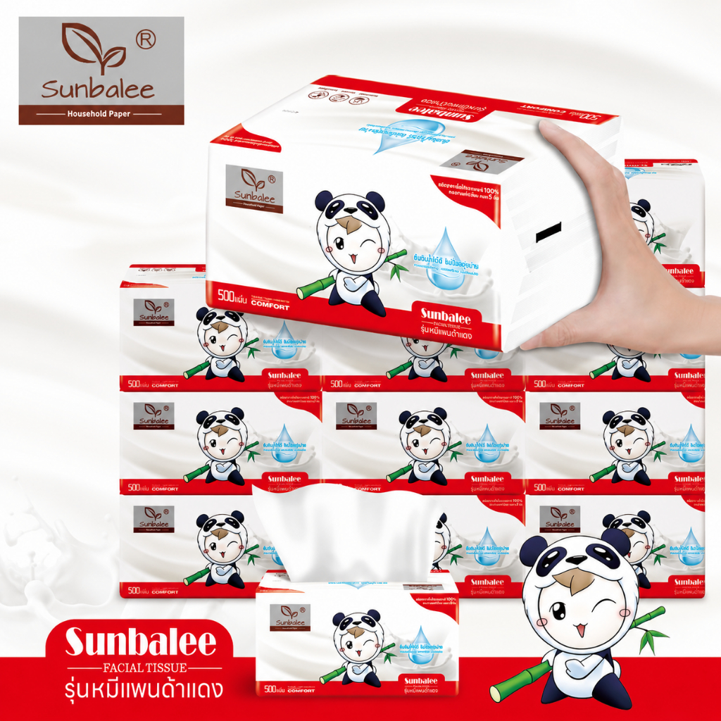 SUNBALEE 🧻 BIG-J ทิชชู่ไร้แกน ใช้เช็ดหน้า ทำความสะอาด 1 แพ็ค 3 ห่อ ทิชชู่กระดาษหนา 4 ชั้น กระดาษชำระ สินค้าพร้อมส่ง