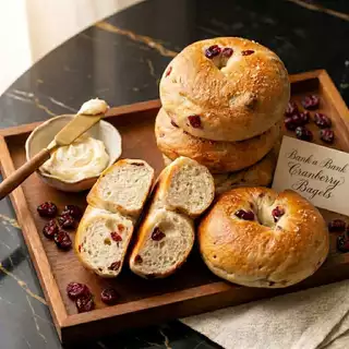 Canberry Bagel ขนมปังเบเกิล Homemade Bagel เนื้อหนึบ 5 ชิ้น ทำใหม่ทุกออเดอร์ พร้อมส่งทุกวัน