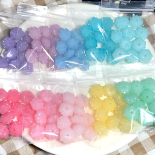 ลูกปัดดอกบัว ซองละ10ชิ้น ขนาด15.5mm. พร้อมส่งจากไทย