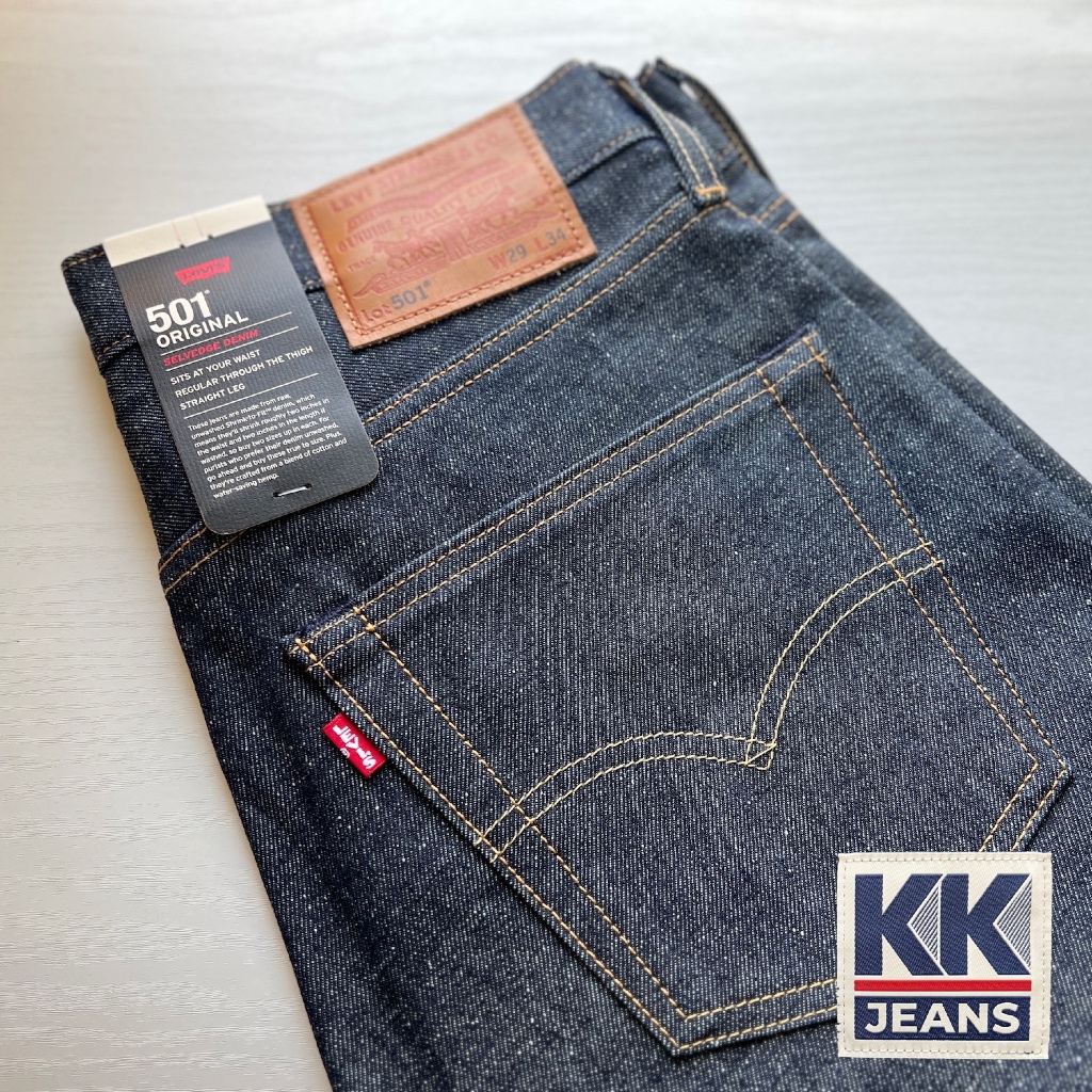 กางเกงยีนส์ Levi's 501 ริมแดง Rigid สีน้ำเงิน ผ้าดิบ STF Made in China ของแท้ 100%