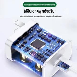 65W สายชาร์จ type c + USB A หัวชาร์จ หัวชาร์จ Super Fast Charge Adapter (รับประกัน 1 ปี)
