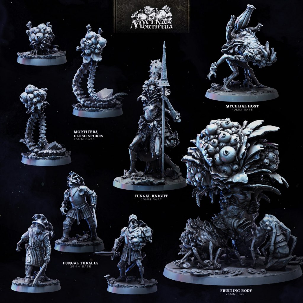 Mycena Mortifera Part 2 งาน Resin D&D DnD Miniature Model สำหรับ Tabletop ตั้งโชว์