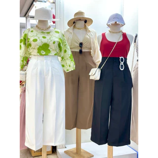 /SC/ Miranda Pants กางเกงทรงกระบอก สาวอวบ มีไซส์เอว32-64 เอวสูง สม็อคหลัง เก็บทรงสวย #ไซส์ใหญ่ พลัสไซส์
