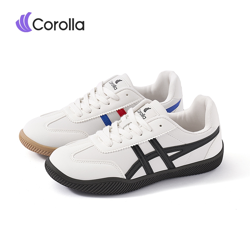 【รองเท้าคู่รัก】Corolla Nova Shoes รองเท้าผ้าใบแฟชั่นผู้หญิง สีขาวมินิมอล ดีไซน์คลาสสิก น้ำหนักเบา กั