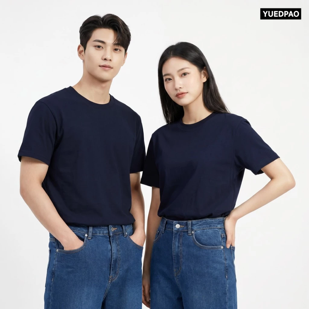 Yuedpao Ultrasoft Non-Iron (Unisex) - Round Neck เสื้อยืดคอกลม สีพื้น ผ้านุ่ม ใส่สบาย ไม่ต้องรีด ยืดเปล่า Set Deep Sea thumbnail 8