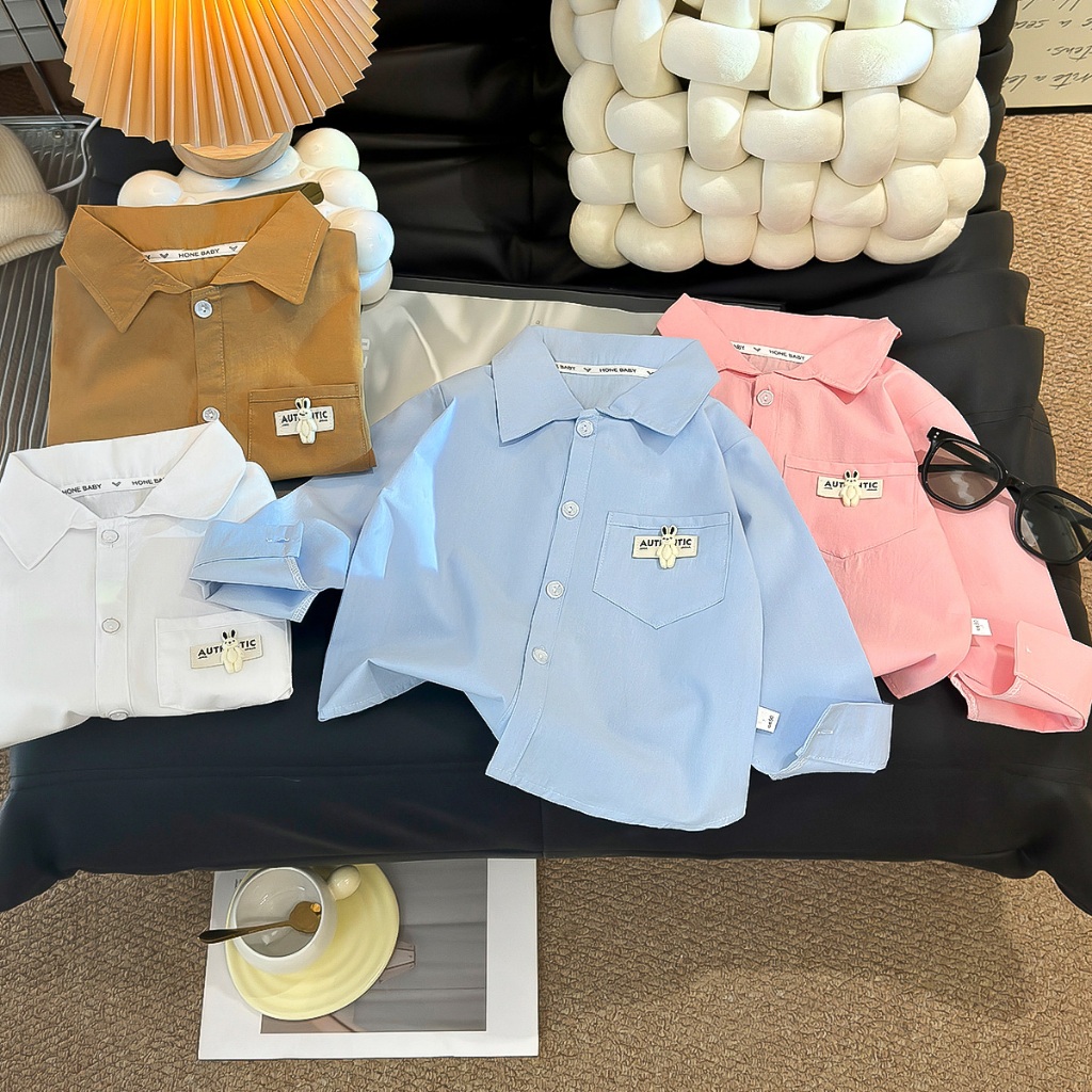 เสื้อเชิ้ตเด็กผู้ชายแขนยาว ไซส์ 90-150