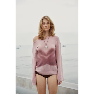 Lily Flower & Swan Knitted Sweater เสื้อไหมพรม