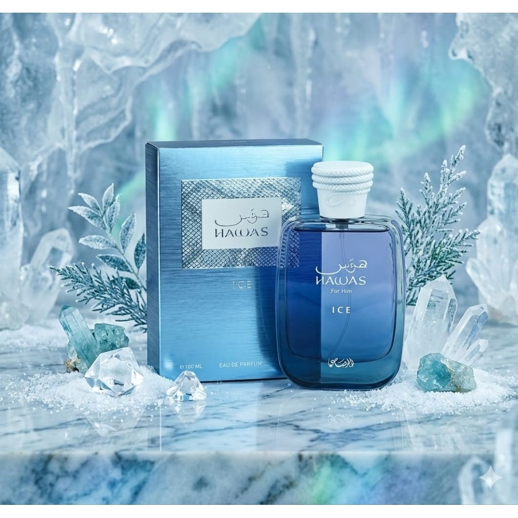 Hawas ice 100ml by Rasasi hawas original arabic perfume
