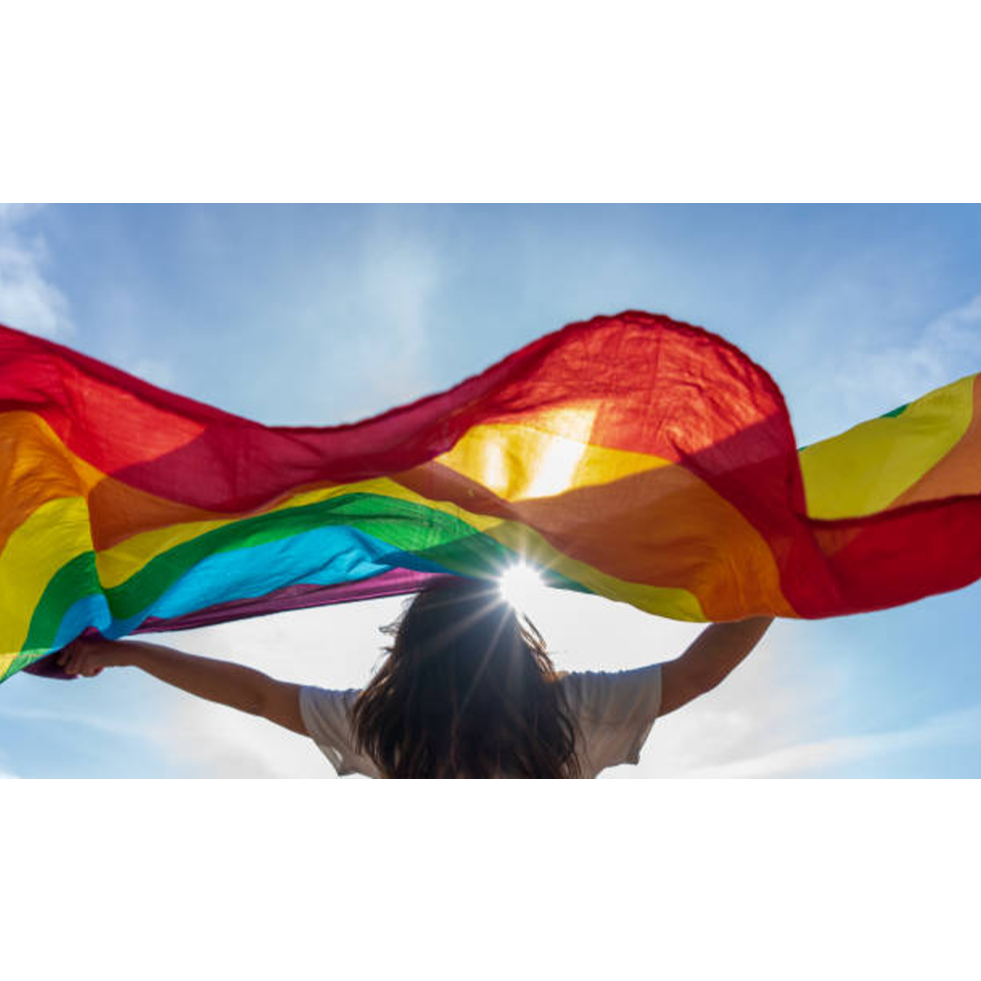 ธงสีรุ้ง ธงยาว เรนโบว์ LGBTQ ธง หลากหลายทางเพศ Rainbow flag long flag rainbow.
