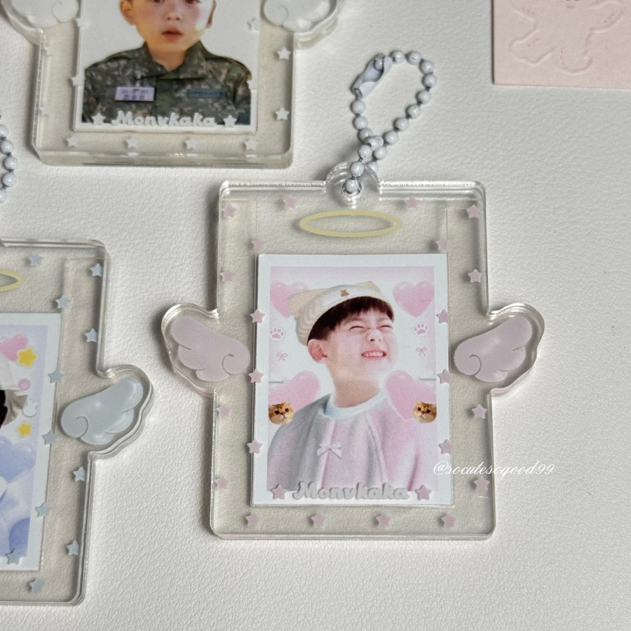 Mini Angel Photocard Frame เฟรมการ์ดปีกนางฟ้า สำหรับโฟโต้การ์ด 1 นิ้ว ห้อยกระเป๋าได้