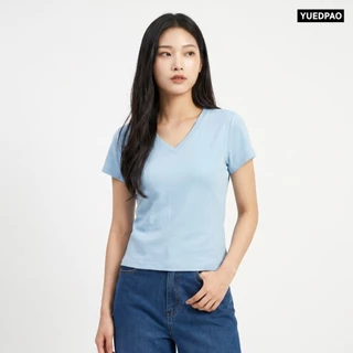 Yuedpao Ultrasoft Non-Iron 2026 (Women) - V Neck เสื้อยืดคอวีผู้หญิง สีพื้น ผ้านุ่ม ใส่สบาย ไม่ต้องรีด Set Colorful