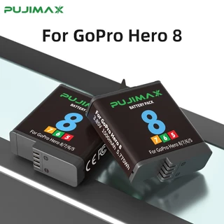 PUJIMAX ถ่านชาร์จ GoPro Hero 8/7/6/5 เครื่องชาร์จถ่าน แบตเตอรี่กล้อง For GoPro Hero 5 Black/GoPro Hero 6 Black/7/8