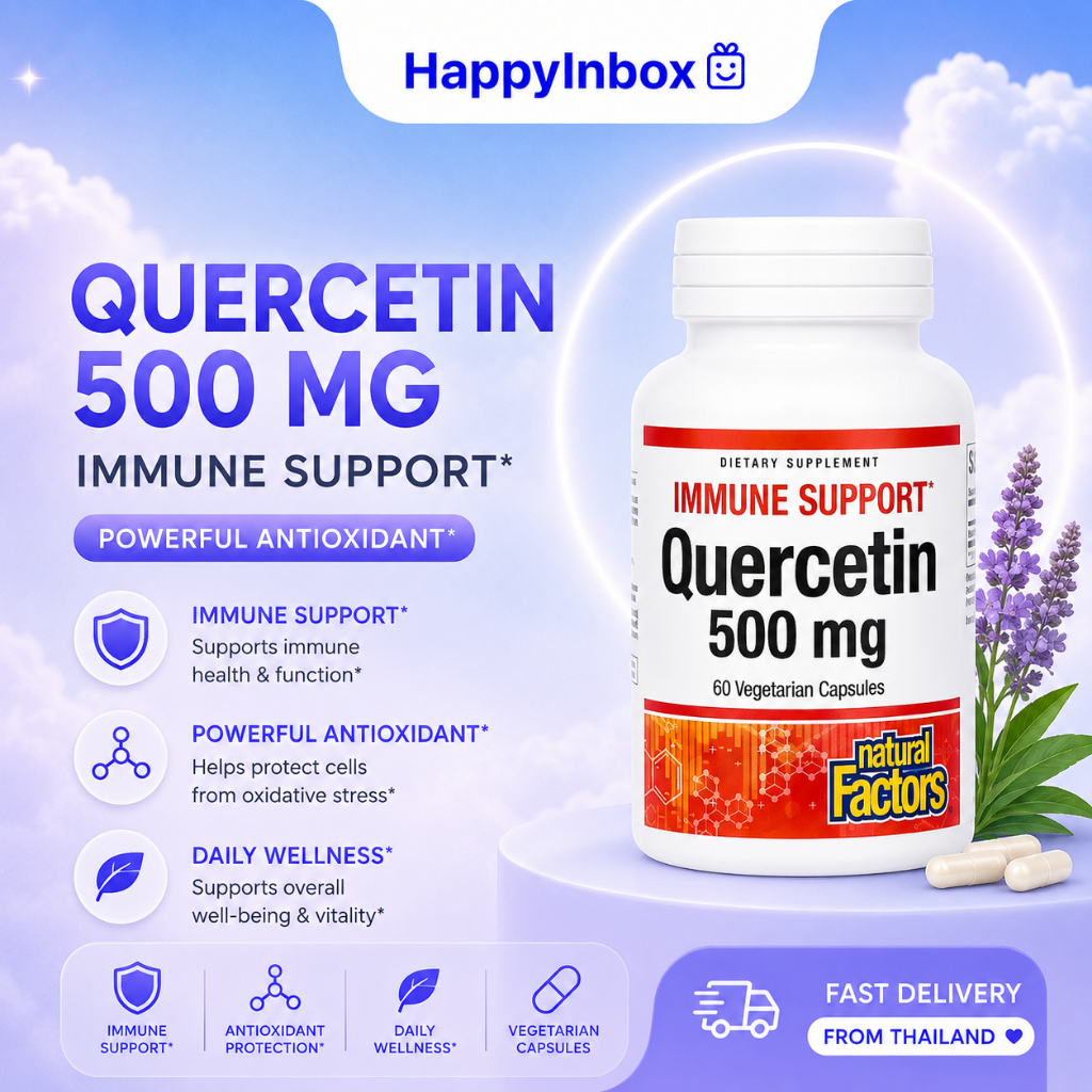 Natural Factors Quercetin 500mg 60 Vegetarian Capsules | Immune & Antioxidant Support