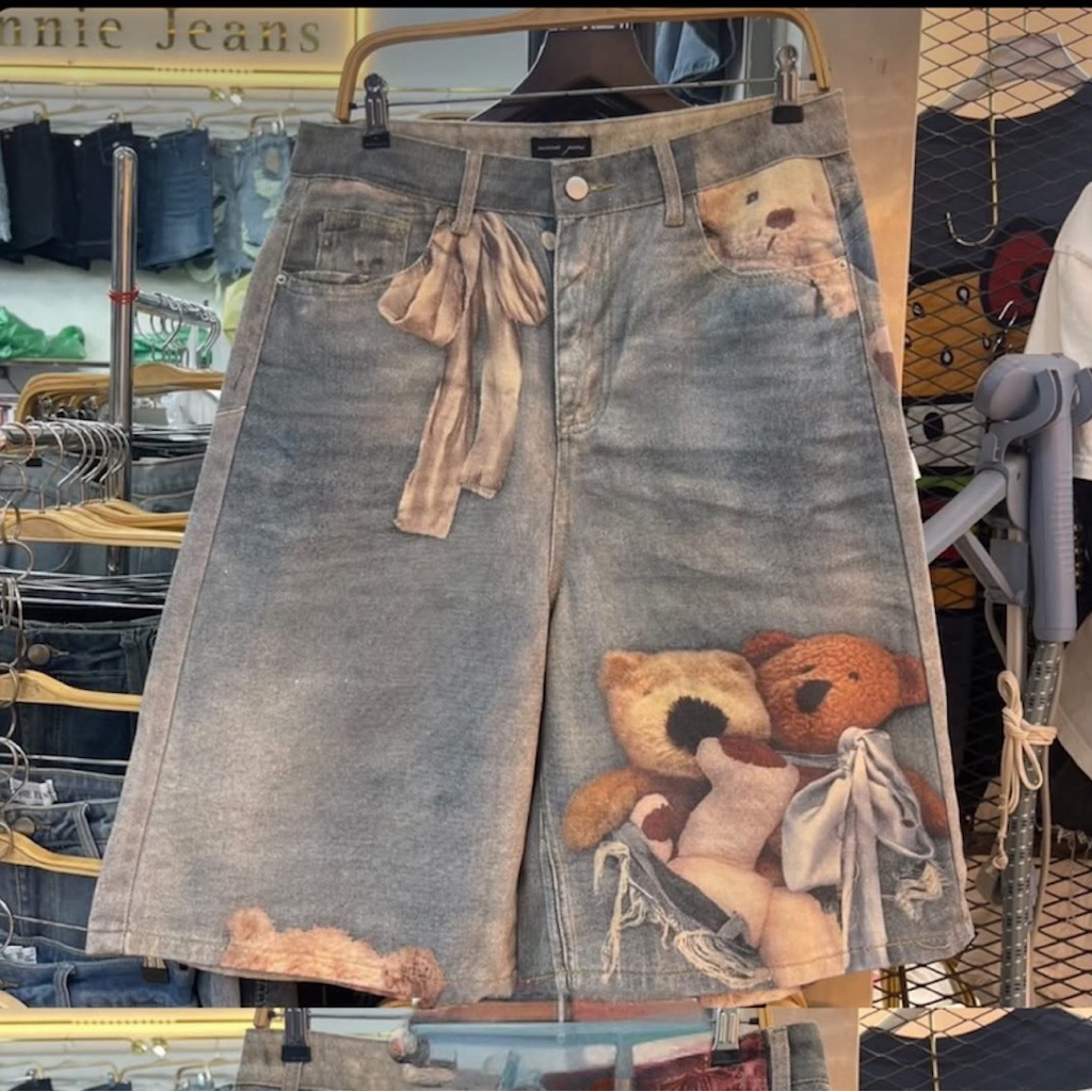 Minnie Jeans 🍎👀🍶🥖🥣🌻   กางเกงแม่ชมกางเกงยีนส์ รุ่นขายดีในตอนนี้จ้า 5ส่วน ทรงวินเทจสาวอวบ
