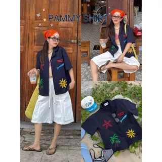 C859 - PAMMY SHIRT - เสื้อเชิ้ตผ้าฝ้ายเนื้อนุ่ม ดีเทลงานปักทั้งตัว (ส่งด่วน)