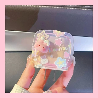 ซิลิโคนกันสายขาด 5 ชิ้น Charger Case ดอกไม้การ์ตูนน่ารัก สำหรับสายชาร์จ For iPhone 18W/20W ป้องกันปลั๊กบิด+สายชำรุด