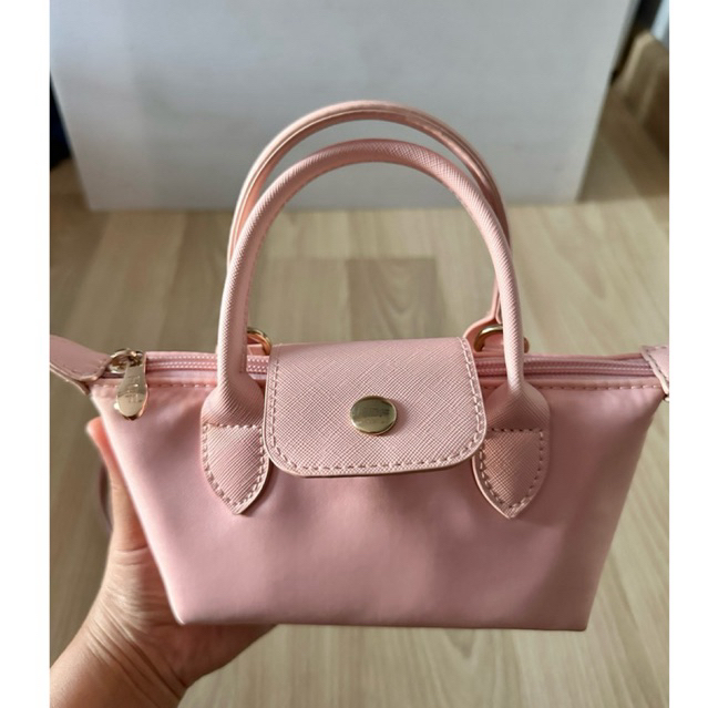 FOF mini bag กระเป๋าถือ/สะพายข้าง สีชมพูพาสเทล
