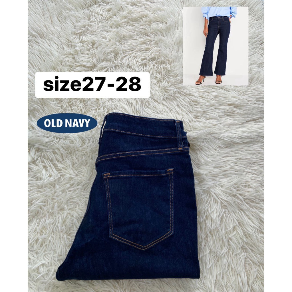 Old navy  high  rise  wow  flare  jeans แท้💯%มือสอง