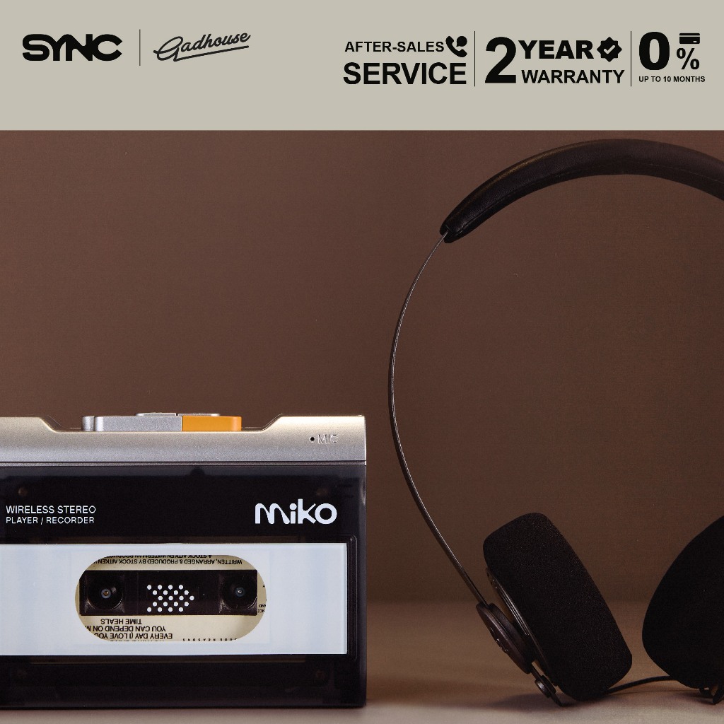 Gadhouse Miko x Wesley Headphone Set | เซ็ต Miko เครื่องเล่นเทป Bluetooth พกพาและ Wesley หูฟังมีสาย