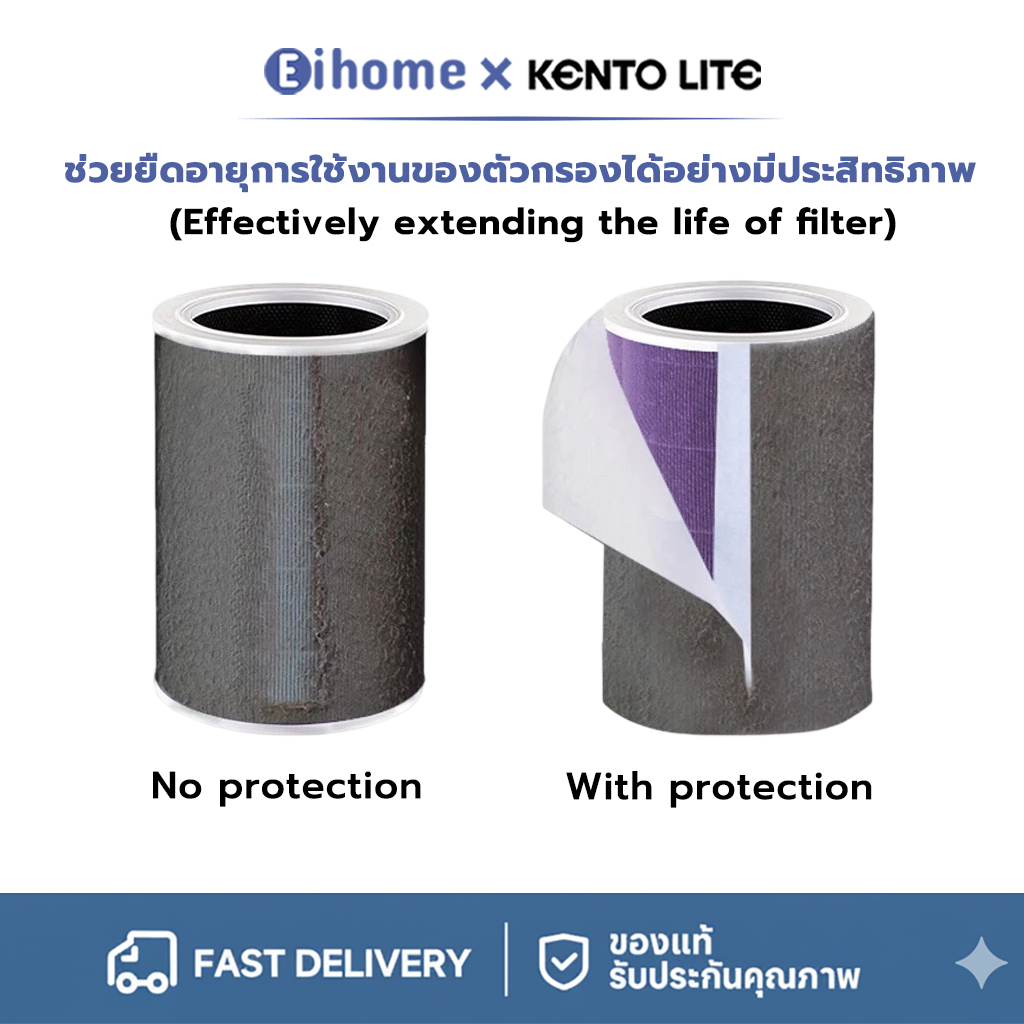 แผ่นกรองอากาศ Xiaomi แผ่นกรองหยาบ  กรองฝุ่น PM2.5  Pre Filter ยืดอายุใช้งานไส้กรองหลัก
