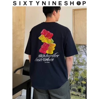 เสื้อยืดผ้าคอตตอน M-4XL พิมพ์ลาย " Gummy Bear " พร้อมส่ง