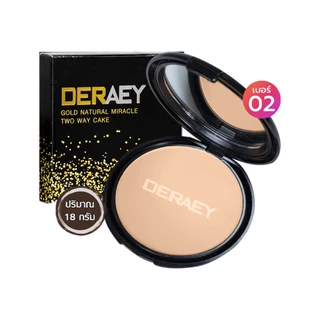DERAEY GOLD NATURAL MIRACLE TWO WAY CAKE POWDER (1ตลับ+พัฟ)