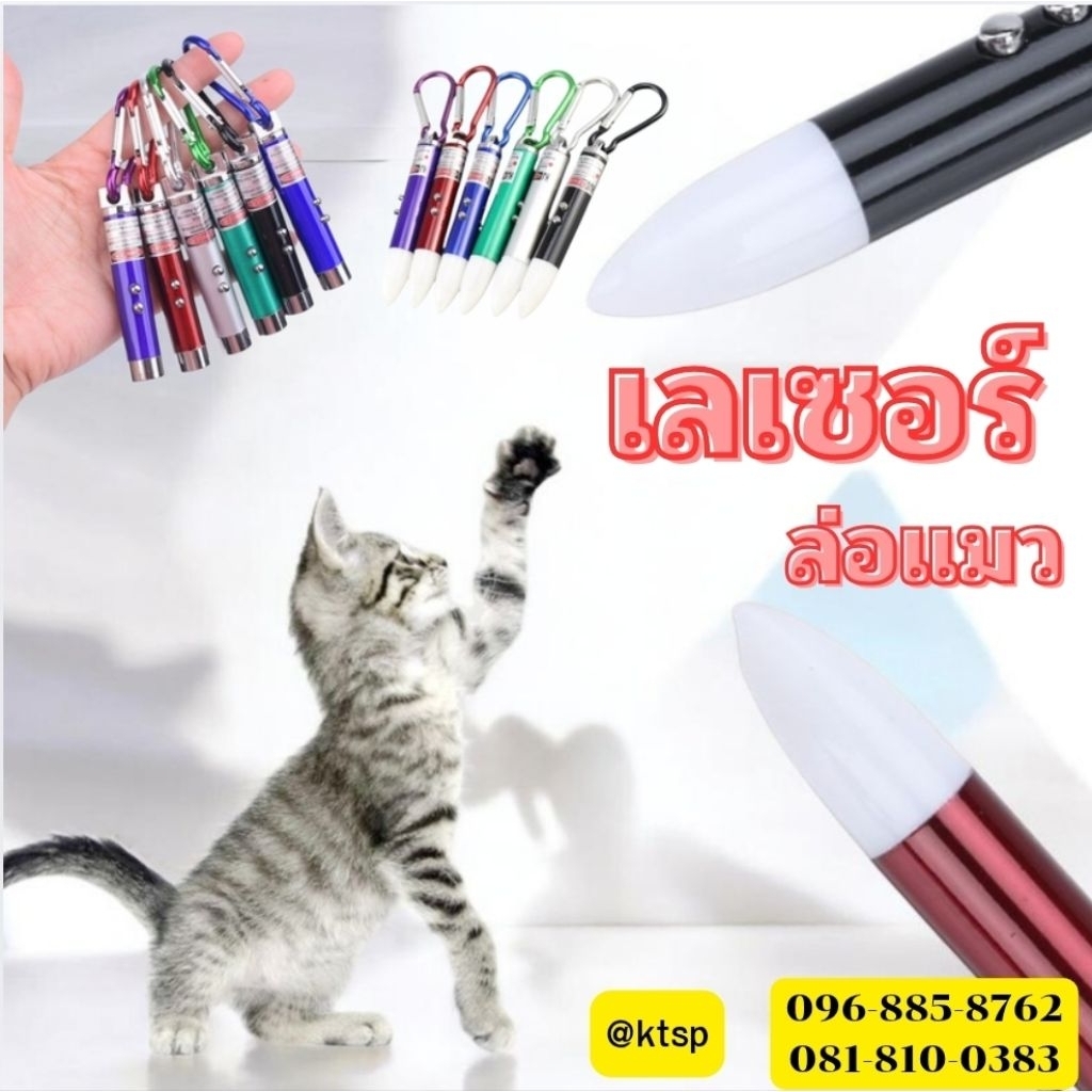 เลเซอร์ล่อแมว ไฟฉายล่อแมว แสงเลเซอร์ล่อแมว SPOT PET [แถมถ่านกระดุม 3 ก้อน]ของเล่นแมว เลเซอร์สัตว์เลี้ยง LED เลเซอร์แมว