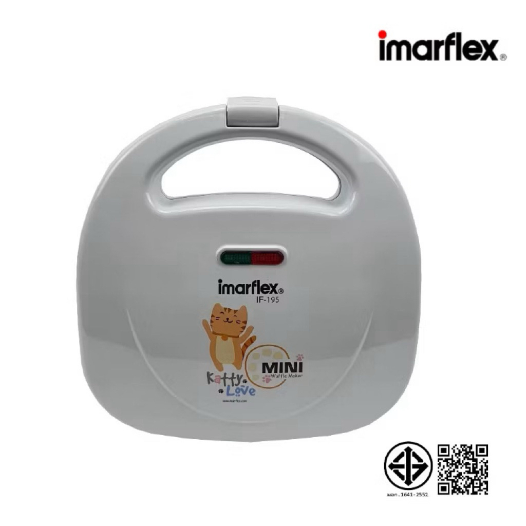 IMARFLEX เครื่องทำมินิวาฟเฟิล รุ่น IF-195 ทำได้ครั้งละ 8 แผ่น กำลังไฟ 700 W