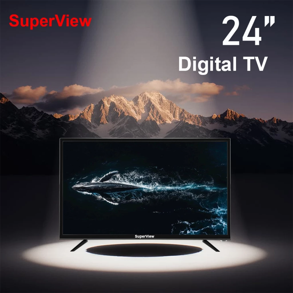 ดิจิตอลทีวี SuperView LED DIGITAL TV ขนาด 24 นิ้ว ทีวี24นิ้ว ทีวีจอแบน รับประกัน 1 ปี