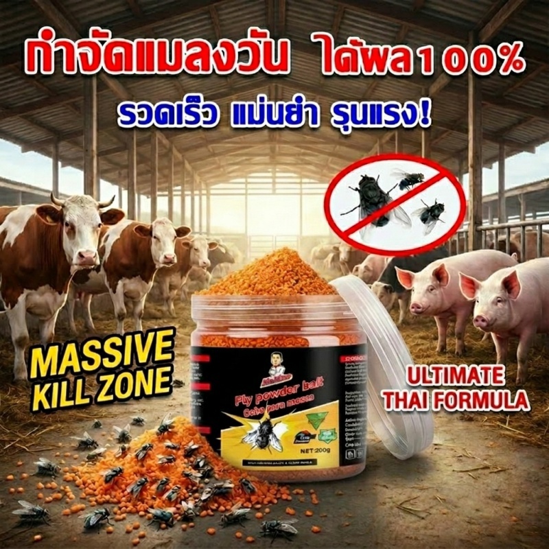🪰ฆ่าแมลงวันใน 1 วินาที🚫NANA ยาฆ่าแมลงวัน ผงไข่เน่า ผงกำจัดแมลงวัน สูตรเข้มข้น เหมาะสำหรับร้านค้า