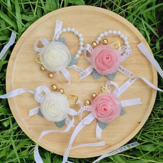 ข้อมืองานแต่ง สีชมพู สีเบจ ส่งไวจากไทย ส่งด่วน