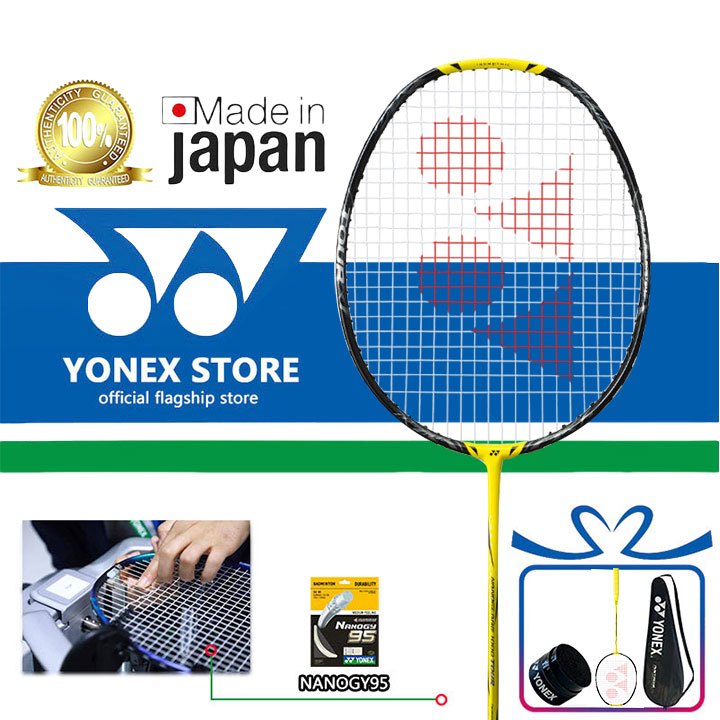 NANOFLARE 1000 Game 4U เต็มคาร์บอนเดี่ยวแบดมินตันราคเก็ต 26-30lbs ผู้เล่นมืออาชีพกับ Badminton Bag