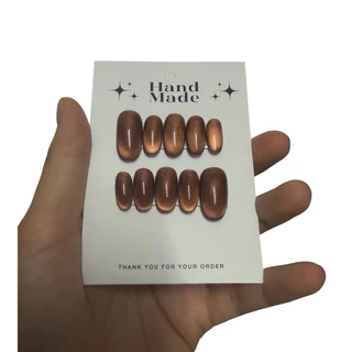 เล็บเจลแท้ 100% อัลม่อนยาวกลางสีน้ำตาล💅🏻แถมฟรีกาว