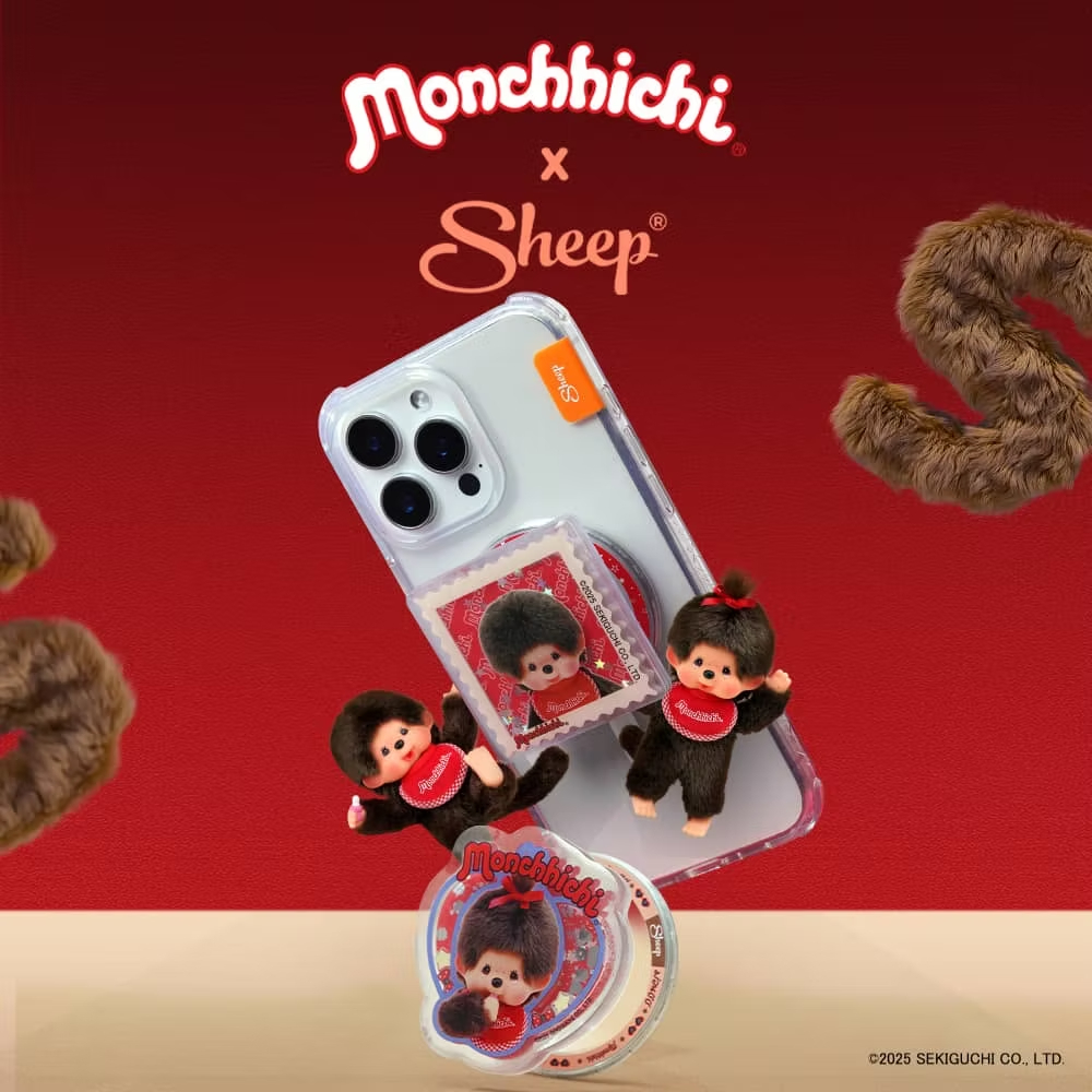 Sheep Griptok MS Monchhichi Collection ที่ติดหลังโทรศัพท์ แบบแม่เหล็ก กริ๊บต็อกมอนชิชิ ใช้กับเคสมือถือมีแม่เหล็ก