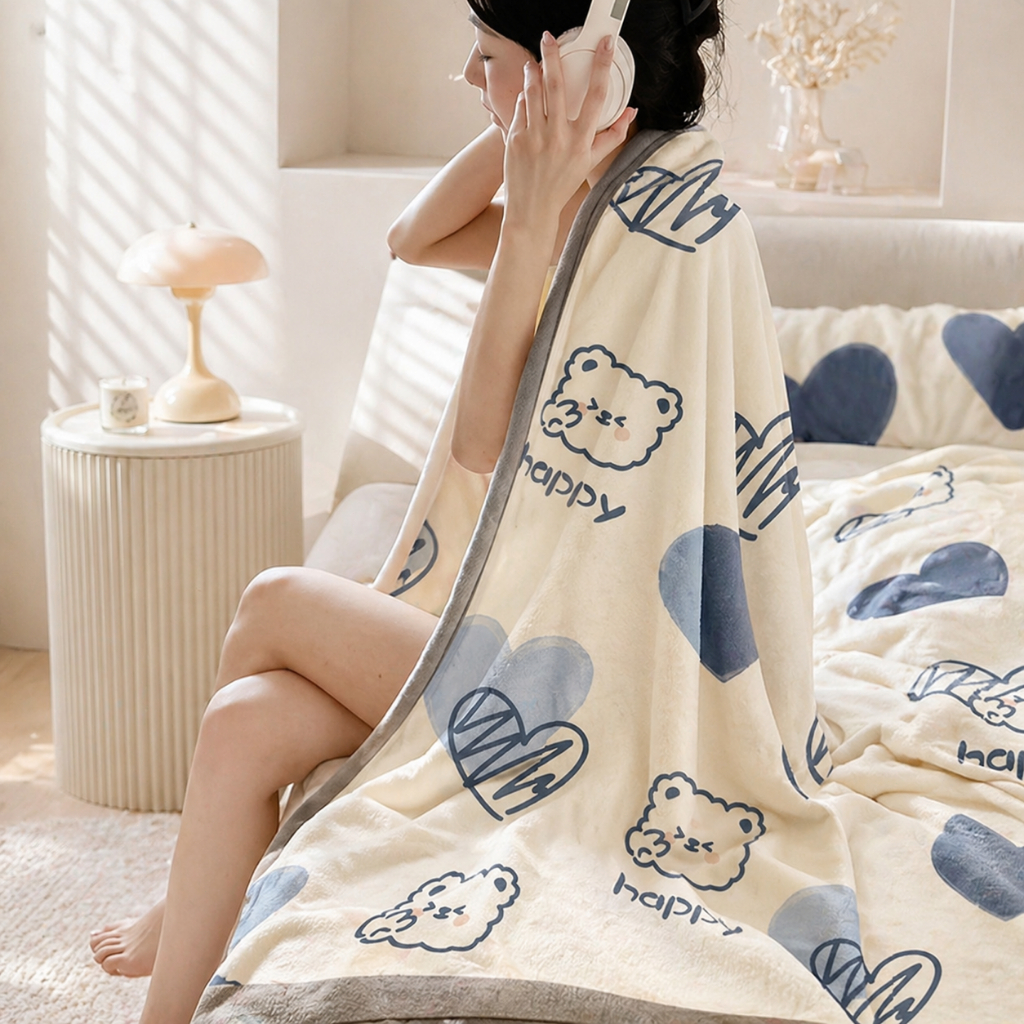 🛏️ผ้าห่มนอน SLEEP ระบายอากาศดี เย็นสบาย เหมาะกับแอร์ หลับสบาย นุ่มเบา 🚚ส่งไวจากไทย!