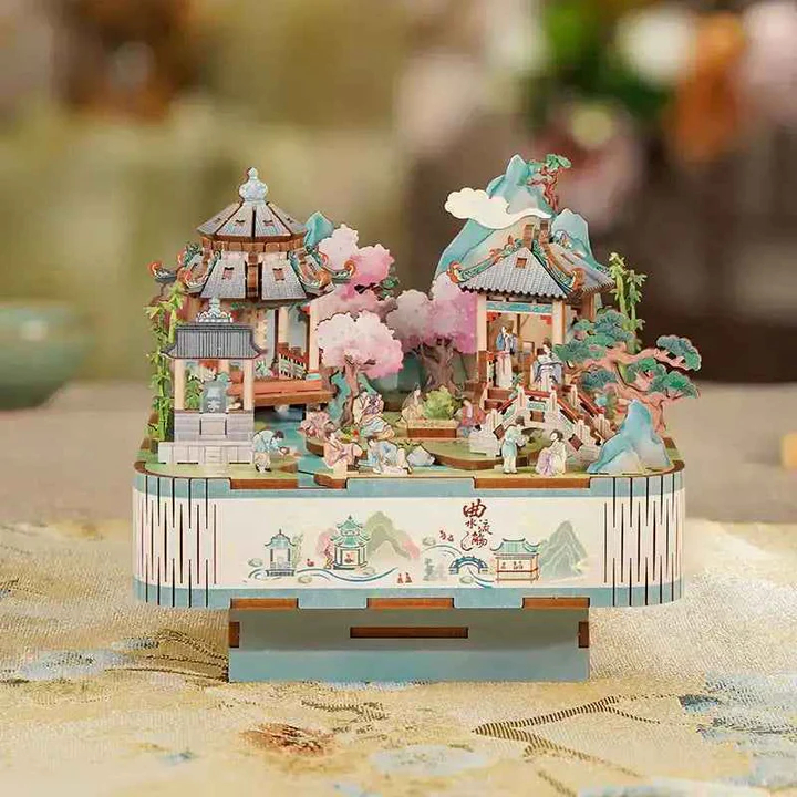 [ส่งด่วน กทม.] กล่องดนตรีไขลาน DIY ประกอบเอง Shang-Ssu Festival ตัวต่อไม้ ของเล่นไม้ Tonecheer TQ945